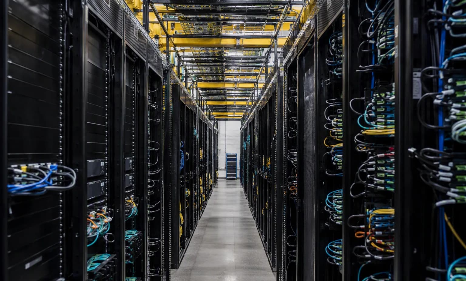 Production aisle — clusters in operation