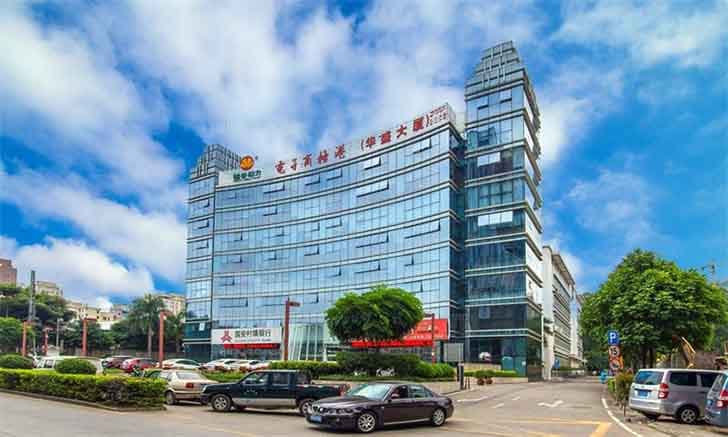 Qinghu Silicon Valley Power Park exterior with real building signage
