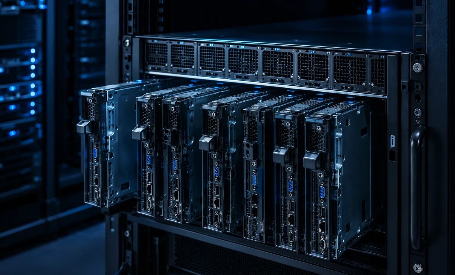 Blade chassis — high-density shared infrastructure