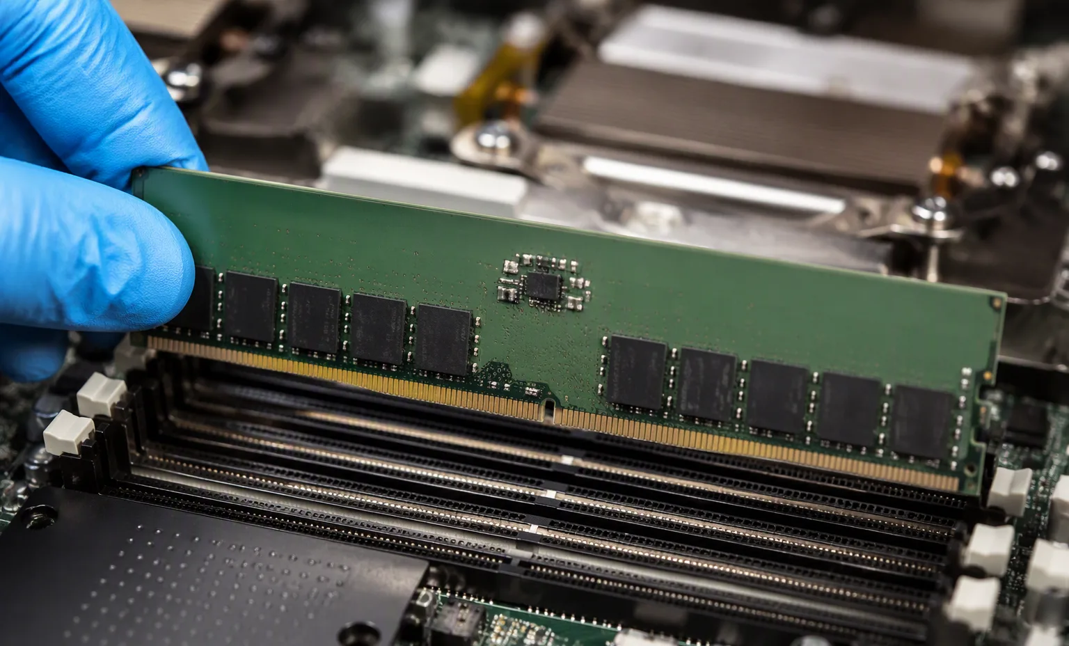 DIMM installation into the server board